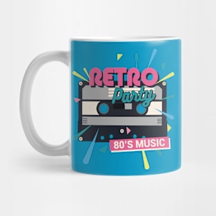 Retro Party 80's Music Mug